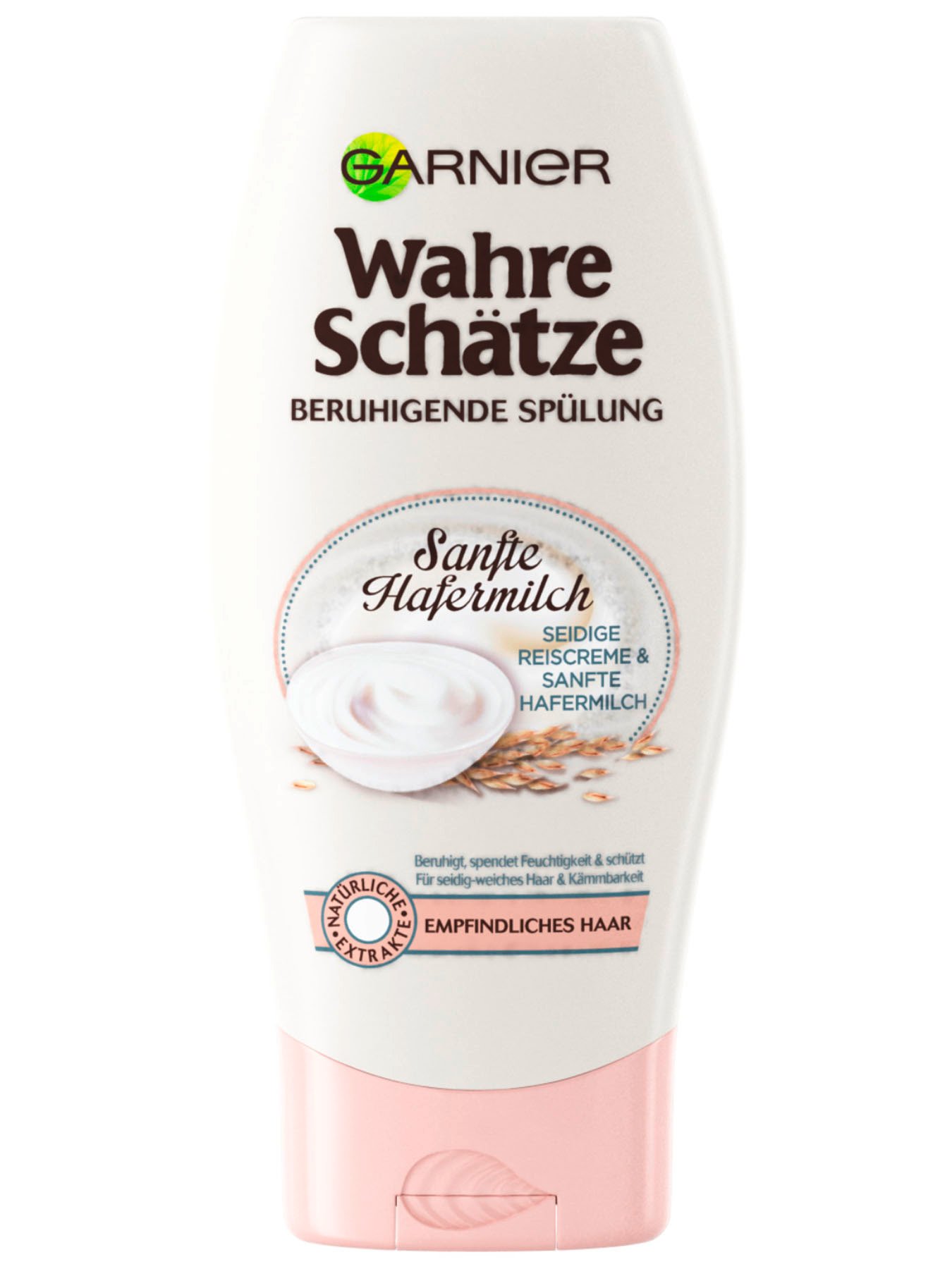 Beruhigende-Spuelung-Wahre-Schaetze-Sanfte-Hafermilch-200ml-Vorderseite-Garnier-De-gross